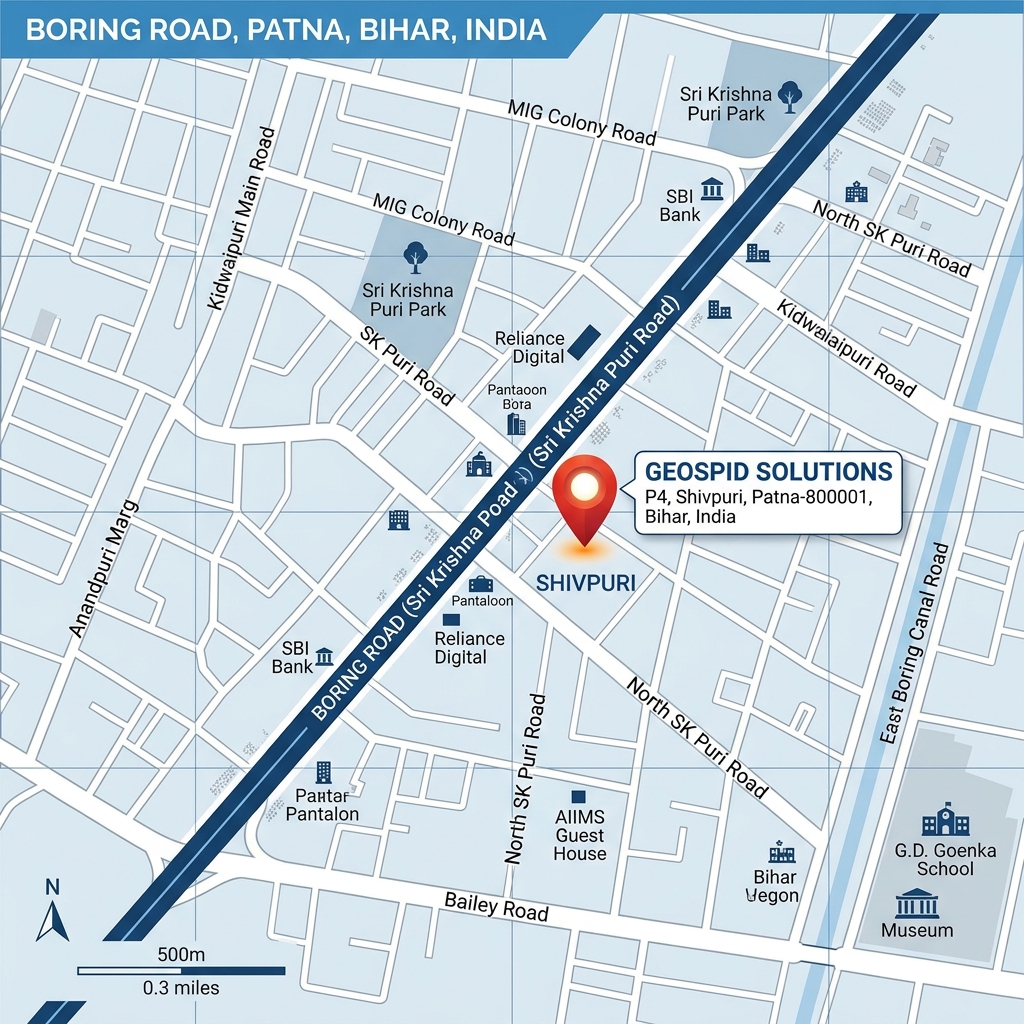 Map of Boring Road, Patna, Patna